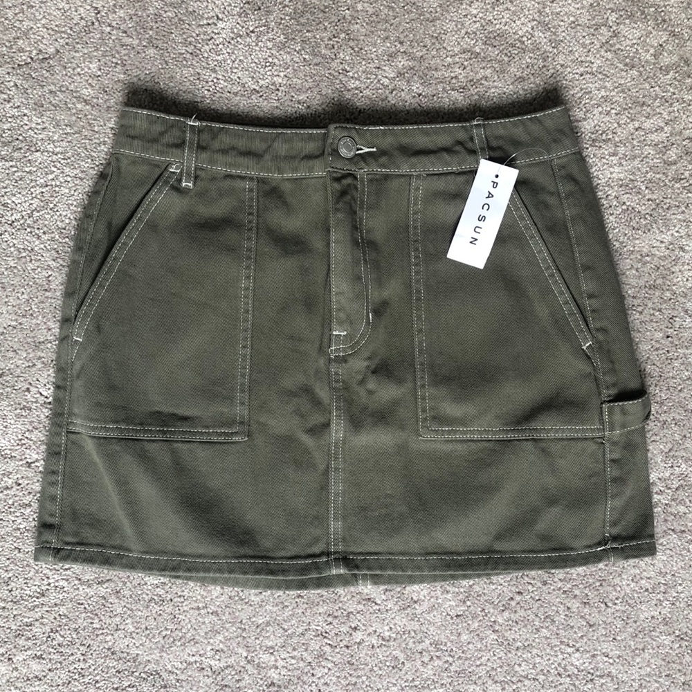 NWT✨PacSun Army Green Skirt